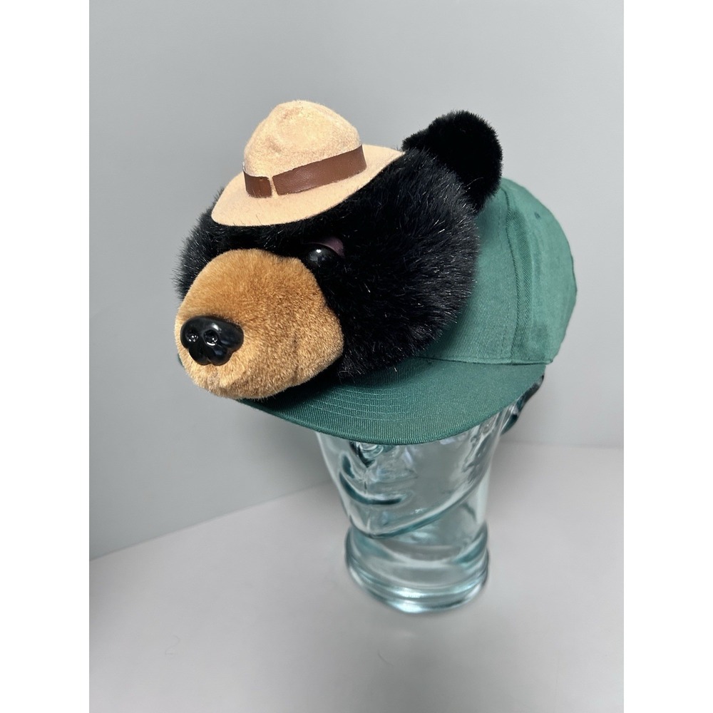Vintage Plush Black Bear Hat Stuffed Animal House Surrey B.C. Rare Novelty Cap - Picture 2 of 13